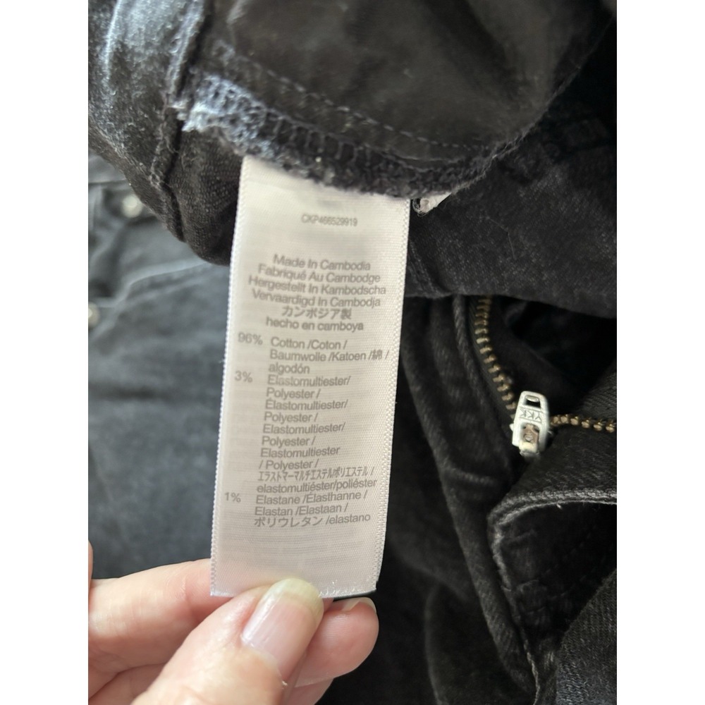 Madewell Womens The Perfect Vintage Flare Jeans Sz 33 Black Stretch Minimalist - Picture 11 of 11